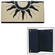 24757 LEATHER/NVY [長財布]