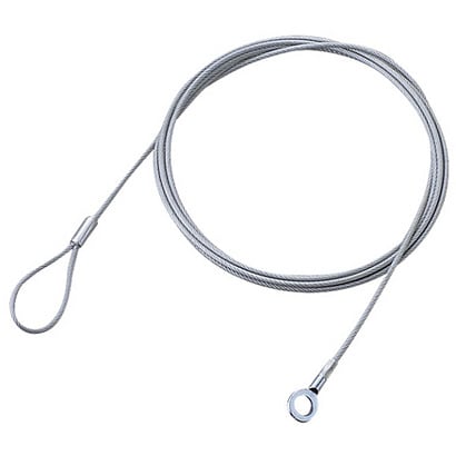 セキュリティワイヤー W3.8mm×H1m シルバー ESL-W1038