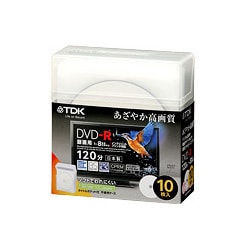録画用DVD-R 120分 1-8倍速 CPRM対応 10枚 インクジェットプリンタ対応 DR120DPWB10FS