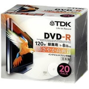 録画用DVD-R 120分 1-8倍速 20枚 インクジェットプリンタ対応 DR120PWB20U