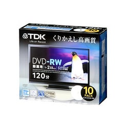 録画用DVD-RW 120分 1-2倍速 5枚 CPRM対応 インクジェットプリンタ対応 DRW120DPWA5S