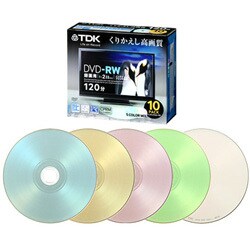 録画用DVD-RW 120分 1-2倍速 5枚 CPRM対応 インクジェットプリンタ対応 DRW120DPWMA5S