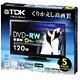 録画用DVD-RW 120分 2-4倍速 5枚 CPRM対応 インクジェットプリンタ対応 DRW120DPWMB5S