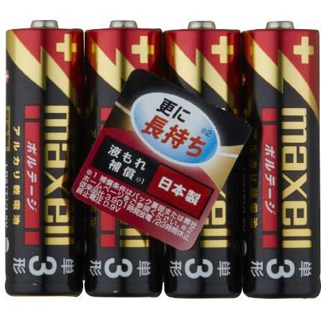 アルカリ乾電池 ボルテージ 単3形 4本パック LR6(T) 4P