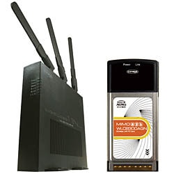 Draft IEEE802.11n準拠 IEEE802.11a/g/b 無線LANブロードバンドルータ 無線LANカードセット CG-WLBARAGND-P