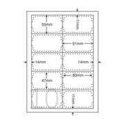 すっきり名刺 両面印刷用 A4 アイボリー 10枚 カラーレーザー/インクジェットプリンタ対応 EM21033D2D-10B