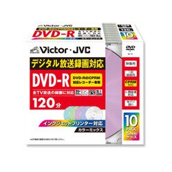 録画用DVD-R 120分 1-8倍速 10枚 CPRM対応 インクジェットプリンタ対応 VD-R120CX10