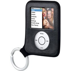 F8Z236 （ブラック） [iPod nano 3rd用 カラビナ付きケース] SLIM SRS CASE（BLACK）