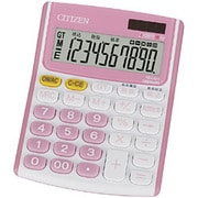 カラー電卓 セミデスクサイズ 10桁 ピンク DM100PI