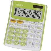 カラー電卓 セミデスクサイズ 10桁 グリーン DM100G