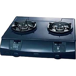 ガステーブル（プロパンガス用左強火タイプ） ダークブルー LC2213C1DB-L