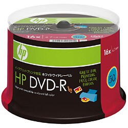 DVD-R 4.7GB 1-16倍速対応 インクジェットプリンタ対応ホワイトワイドレーベル 50枚入 DVD-R4.7HPWBX50S