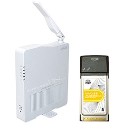 Draft IEEE802.11n準拠(IEEE802.11g/b)規格対応 無線ルーター 無線LANカードセット CG-WLBARGNM-P