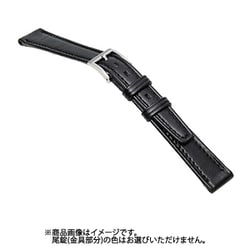 C113AF [時計バンド グレーシャス カーフ へり返し 黒 10mm]