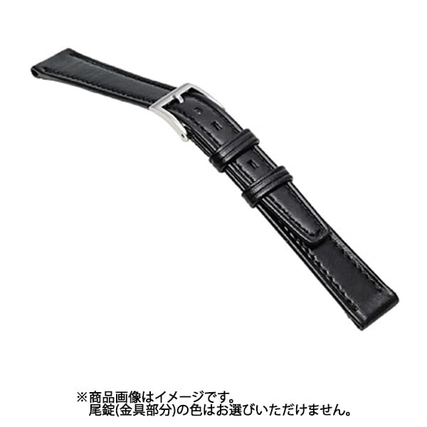 C113AF [時計バンド グレーシャス カーフ へり返し 黒 10mm]