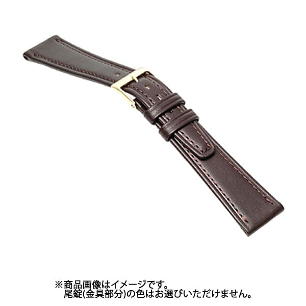 C294BS [時計バンド グレーシャス カーフ へり返し チョコ 20mm]