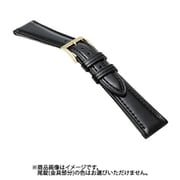 C131AN [時計バンド グレーシャス ラム へり返し 黒 16mm]