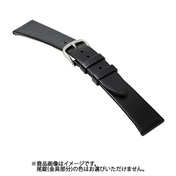C210AN [時計バンド カーフ へり返し 黒 16mm]