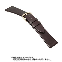 C210BO [時計バンド カーフ へり返し チョコ 17mm]