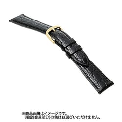 K021AO [時計バンド カーフ型押し ウェルダー 黒 17mm]