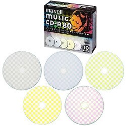 音楽用CD-R 80分 10枚 インクジェットプリンター対応 CDRA80PMIX.S1P10S
