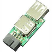 USB2.0内部ピンヘッダ-USBコネクタ(タイプA)変換アダプタ KRCV-USB
