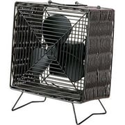 卓上扇 HIM-362-DB(ダークブラウン) Pieria 籐風インテリア扇風機(角型・16cm)