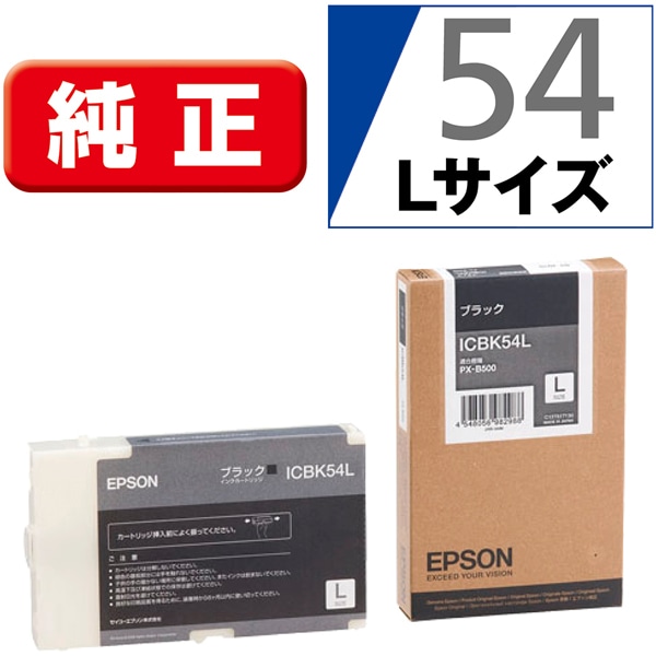 インクカートリッジ ブラック Lサイズ ICBK54L
