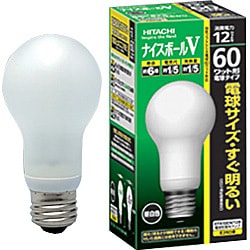 電球形蛍光灯 ナイスボールV E26口金 ハイルミックN色（3波長形昼白色） A15形（12W） EFA15EN/12B