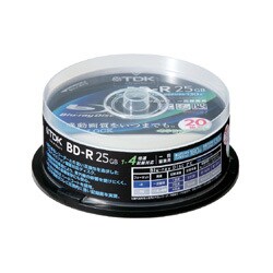 BRV25PWB20PS [録画用 BD-R追記型/4X/片面1層/25GB/20枚]