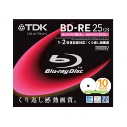 録画用BD-RE書換え型 1-2倍速 片面1層 25GB 10枚 BEV25PWA10S