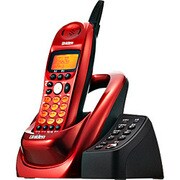 電話機(親機(充電台)と子機1台) メタリックレッド デジタルコードレス留守番電話機 UCT-002-R