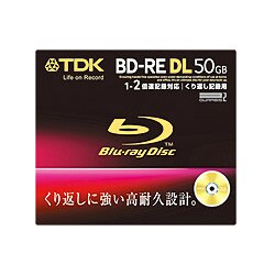 データ記録用Blu-rayディスク 書換型 2倍速対応 片面2層 ゴールドカラー・ディスク 50GB BED50A1S