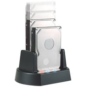 USB接続 3.5/2.5インチSATA用 ハードディスクスタンド 2台用 ブラック MAL-0735B/SA