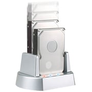 USB接続 3.5/2.5インチSATA用 ハードディスクスタンド 2台用 シルバー MAL-0735S/SA