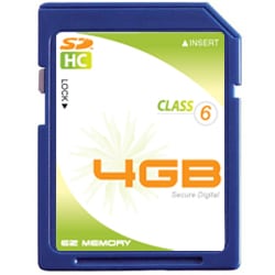 CLASS6対応 SDHCメモリーカード 4GB EZSD-04