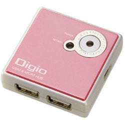 USBハブ バスパワー専用 4ポート ピンク UH-2264P