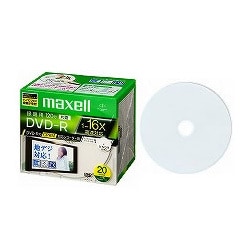 録画用DVD-R 120分 1-16倍速 CPRM対応 20枚 インクジェットプリンター対応 DRD120WPC.S1P20S B
