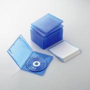 Blu-rayディスクケース 1枚収納 標準タイプ 10枚セット クリアブルー CCD-BLU110CBU