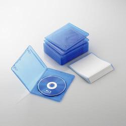 Blu-rayディスクケース 1枚収納 スリムタイプ 10枚セット クリアブルー CCD-BLUS110CBU