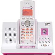 電話機(親機(充電台)と子機1台) ピンク ハローキティ デジタルコードレス留守番電話機 UCT-005-P