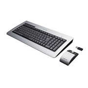 USB対応 ワイヤレスキーボード&マウスシステム シルバー WAVIO(ウェイビオ) KM-2W(S)