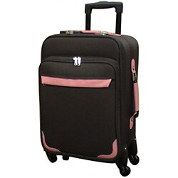 TSA搭載ソフトスーツケース 46cm ブラウン/ピンク C9530T-46