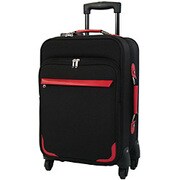 TSA搭載ソフトスーツケース 51cm ブラック/レッド C9530T-51