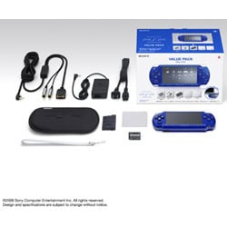 PSP(プレイステーション・ポータブル) メタリックブルー バリューパック PSPJ-20003