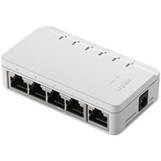 100BASE-TX対応 スイッチングハブ 5ポート ホワイト LAN-SW05BWH