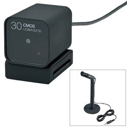 ヨドバシ Com エレコム Elecom Ucam Dlf30ebk Usb2 0対応 30万画素 Webカメラ スタンドマイク付き ブラック 通販 全品無料配達