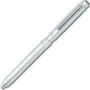 多機能ペン シャーボX ST3(シャープ部機構1本・ボールペン替芯2本別売) 回転繰り出し方式 本体色:シルバー シンプルデザイン SB14-S