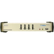 CPU切替器 USBキーボード・マウス・DVIモニタ・オーディオ対応 PC4台用 USBハブ2ポート搭載 CS1784