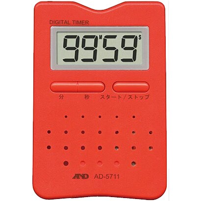 タイマー レッド デジタルホームタイマー AD-5711RE